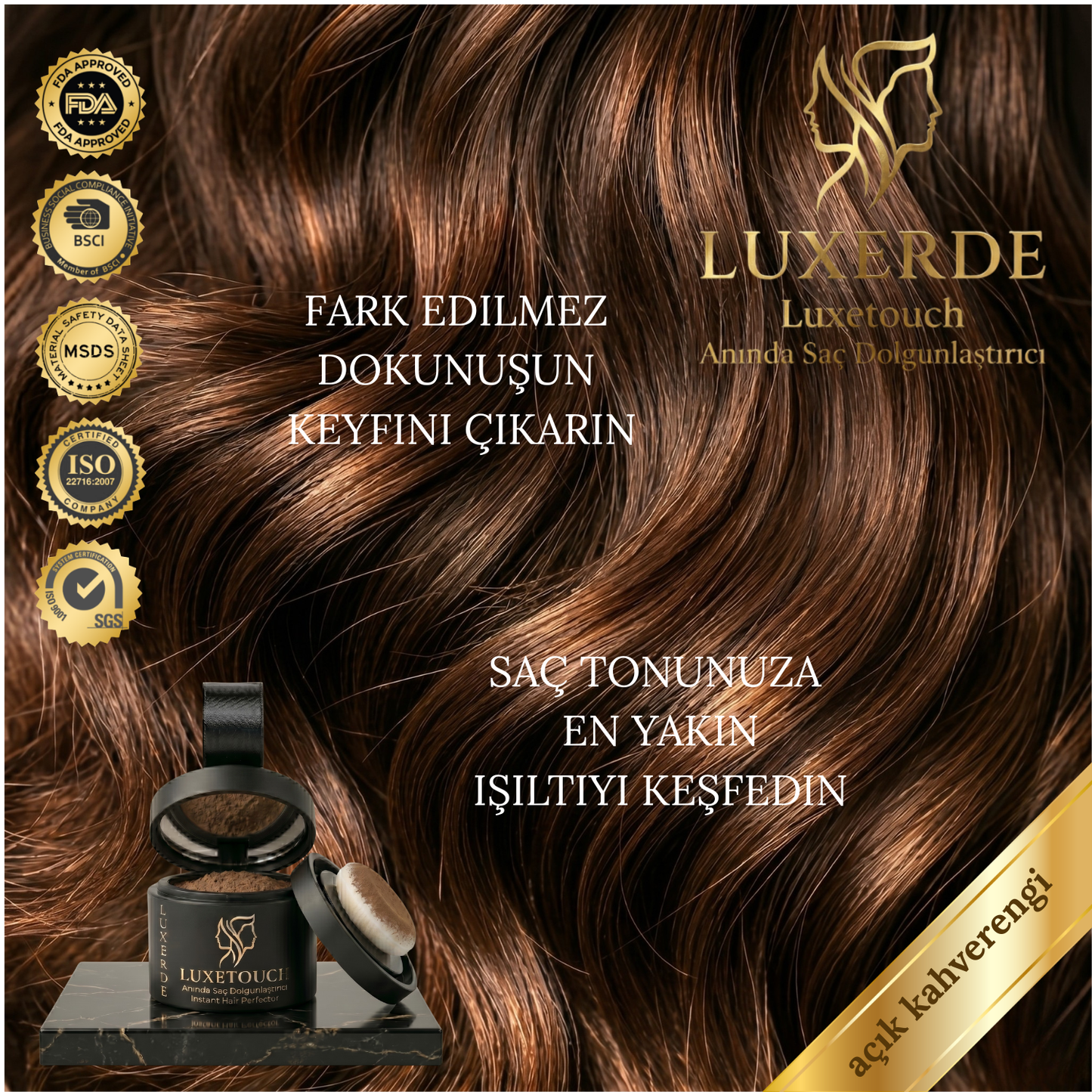 Luxetouch  | Anında Saç Dolgunlaştırıcı | Saçınızdaki Lüks Dokunuş